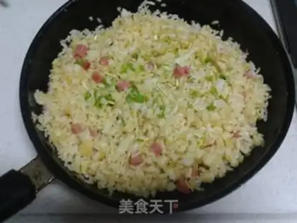 Make Gold buns of egg and rice step 3