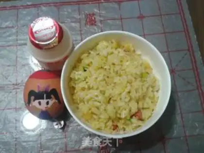 Make Gold buns of egg and rice step 4