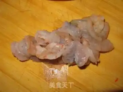 Make Celery lily shrimp step 2
