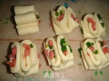 Make Onion ham rolls step 13
