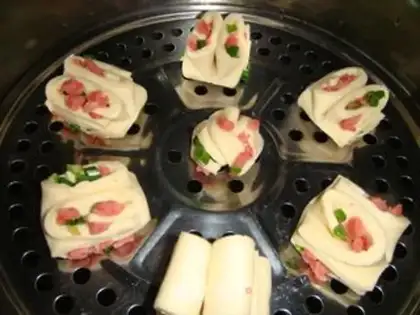 Make Onion ham rolls step 14