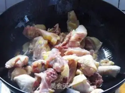Make Chicken stew mushrooms step 5