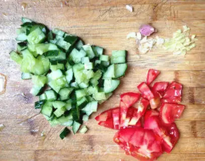 Make Eggplant cucumber step 1