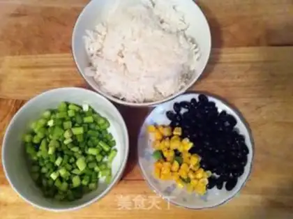 Make Black bean fried rice step 0