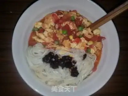 Make Tomato egg noodles step 5