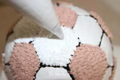Make Football cake step 25