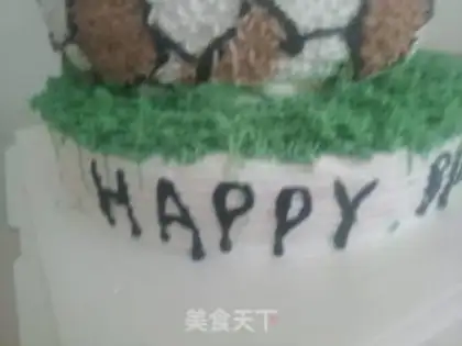 Make Football cake step 29