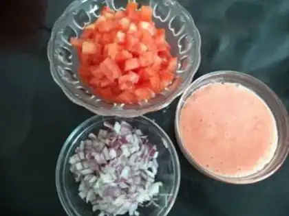 Make Red noodles step 1