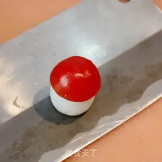 Make A little mushroom with quail eggs step 7