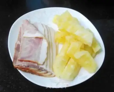 Make Pineapple bacon roll step 1