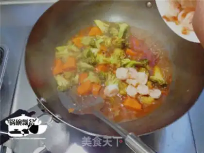 Make Cheese and shrimp and broccoli step 12