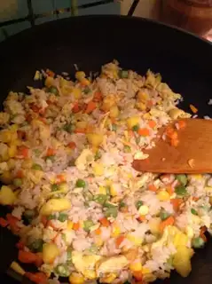 Make Pineapple ketchup fried rice step 11