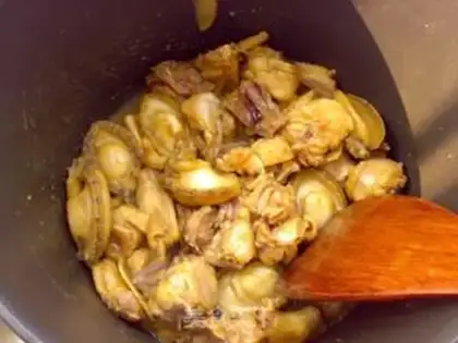 Make Fresh abalone chicken step 4