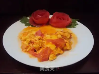 Make Tomato fried eggs step 7
