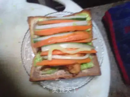 Make Salad toast sandwich step 9