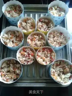 Make Mini rice pizza step 3