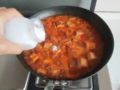 Make Sweet, spicy shrimp tofu step 7