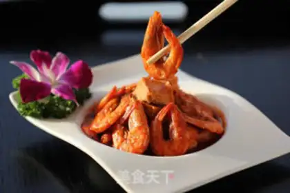 Make Sweet, spicy shrimp tofu step 8