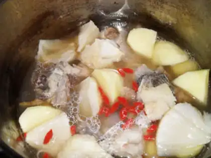 Make Monkey mushroom soup step 6