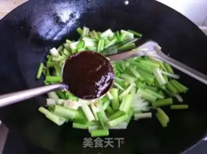 Make Celery fried sausage step 5
