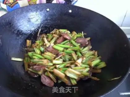 Make Celery fried sausage step 8