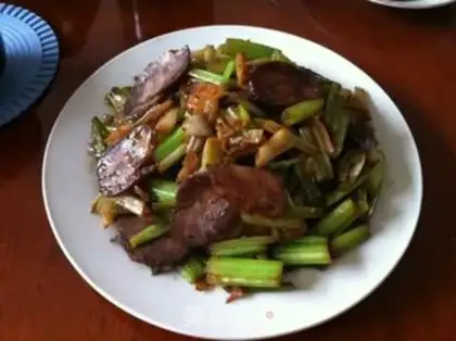 Make Celery fried sausage step 9
