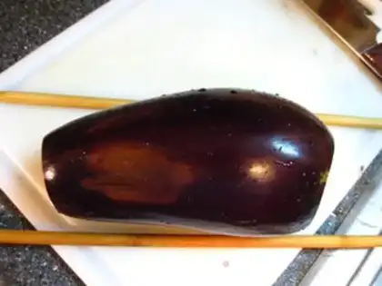 Make Meat and eggplant step 1