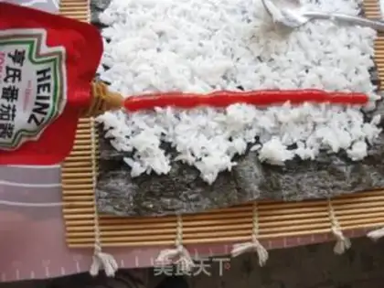 Make Ketchup sushi step 5