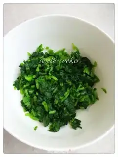 Make Egg spinach step 2