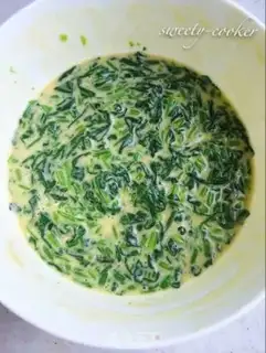 Make Egg spinach step 3