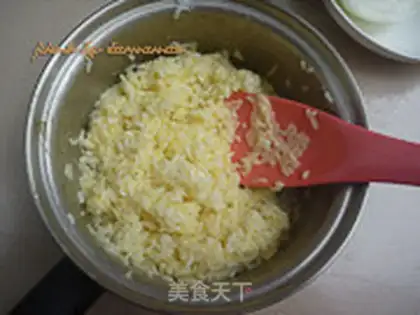 Make Cheese and beef fried rice step 2