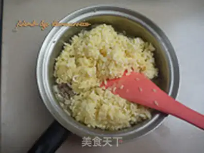 Make Cheese and beef fried rice step 8