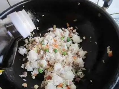 Make Five eggs of fried rice step 14