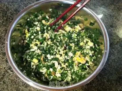Make Cream cabbage and egg dumplings step 3