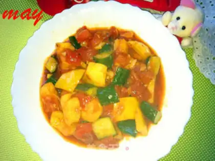 Make Tomato fried pineapple step 5