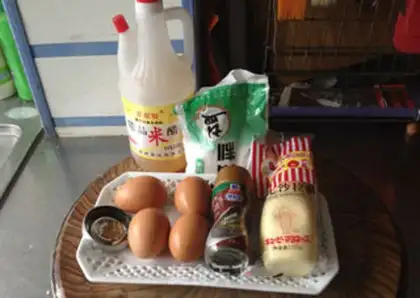 Make Sesame eggs step 1