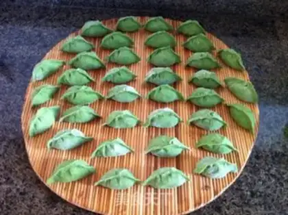 Make Eggs, shrimp, jade dumplings step 8
