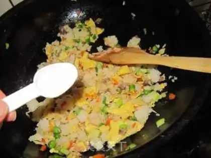 Make Cheese shrimp rice step 16