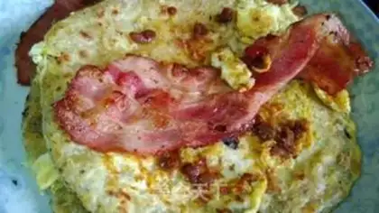 Make Bacon egg burrito step 7