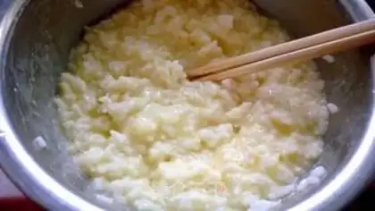 Make Five-colour salad, fried rice step 1