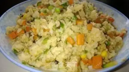 Make Five-colour salad, fried rice step 7