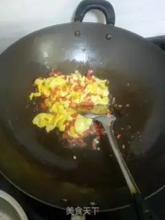 Make Ham eggs for rice step 2