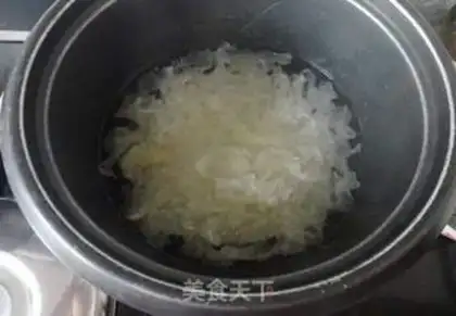 Make Purple potato silver congee step 3