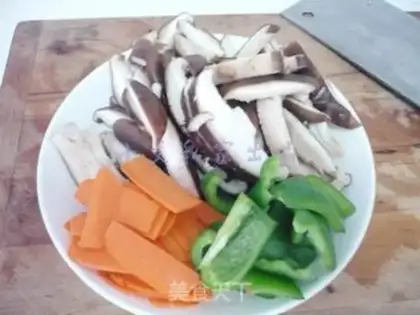Make Pelican mushroom carrots step 1