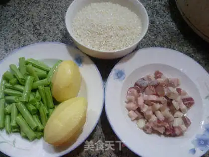 Make Peas with salted potatoes step 0