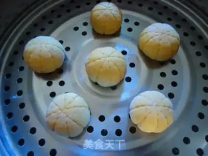 Make Handmade pumpkin buns step 10