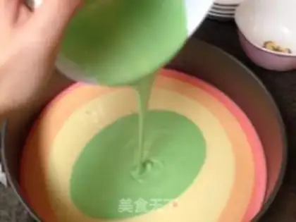 Make Rainbow birthday cake step 8