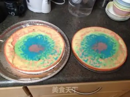 Make Rainbow birthday cake step 11