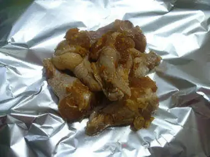 Make Aluminum paper chicken wings step 8