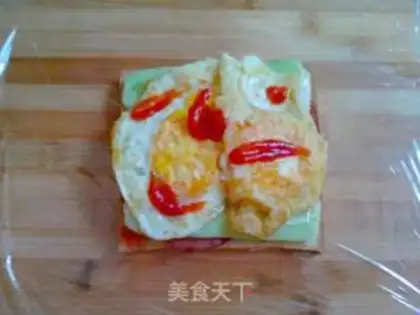 Make Egg ham sandwich step 8